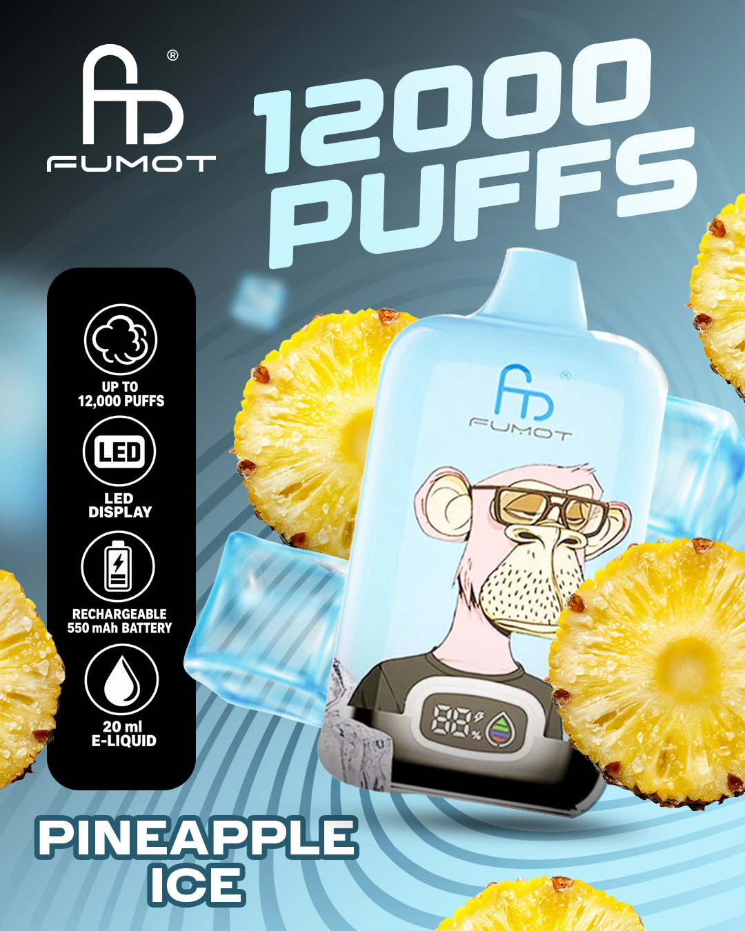 Fumot Vape 12000 - Pineapple Ice