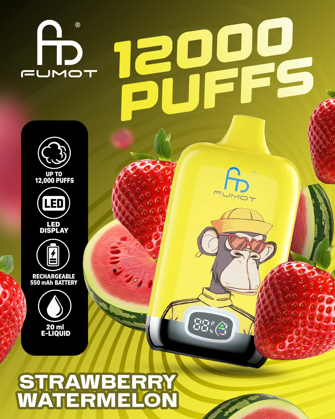 Fumot Vape 12000 - Strawberry Watermelon