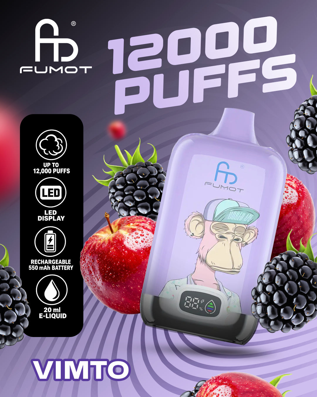Fumot Vape 12000 - Vimto