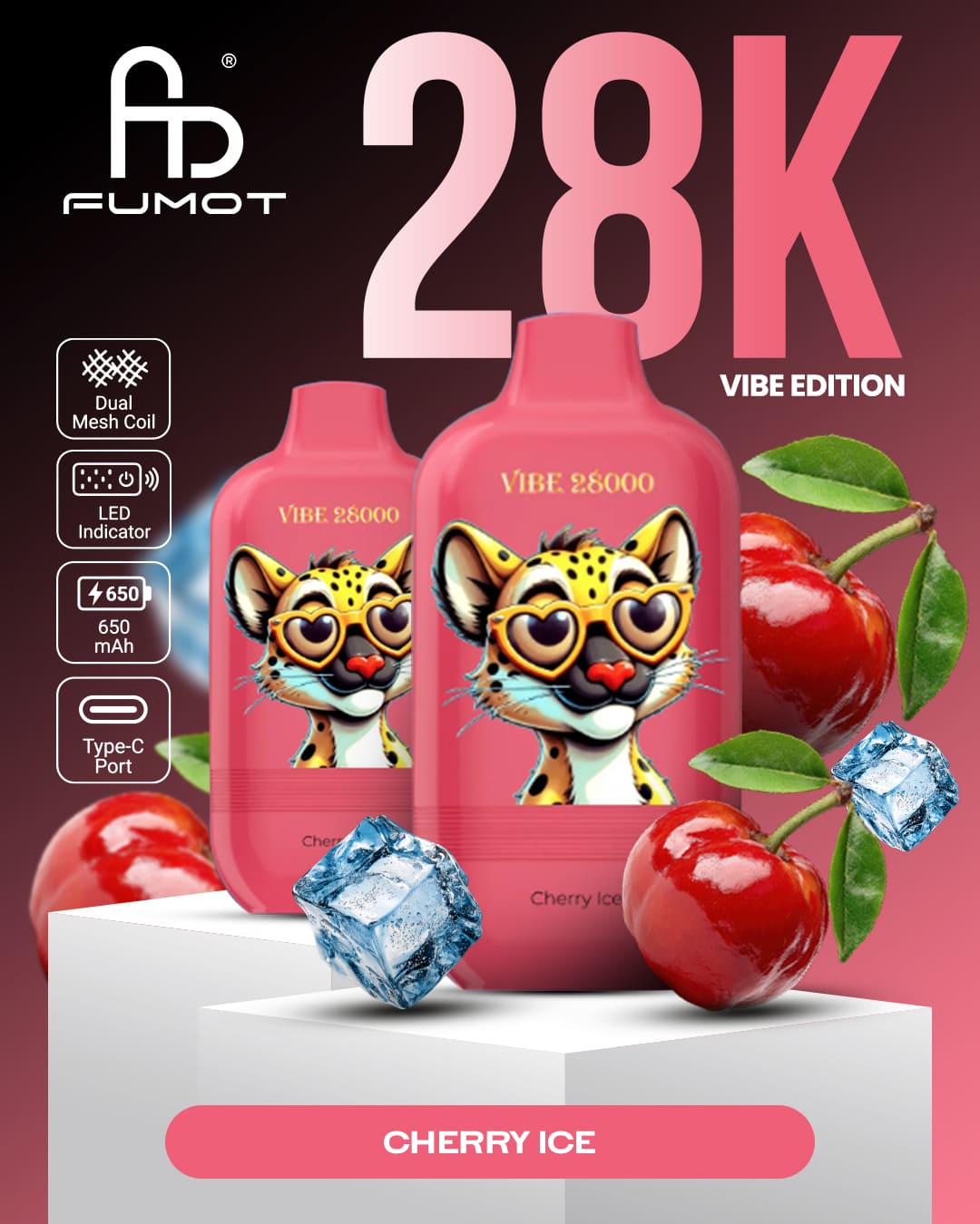 Fumot Vibe 28000 - Cherry Ice