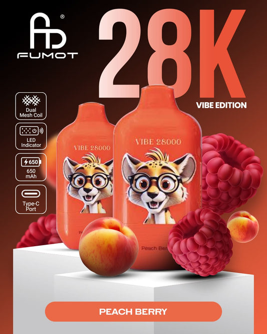 Fumot Vibe 28000 - Peach Berry