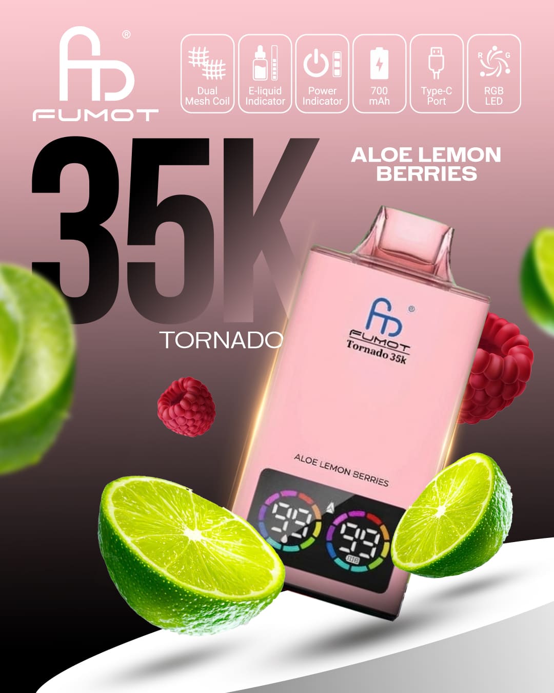 Fumot Tornado 35K - Aloe Lemon Berries