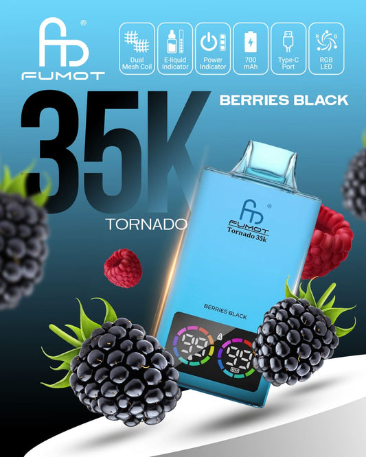 Fumot Tornado 35K - Berries Black
