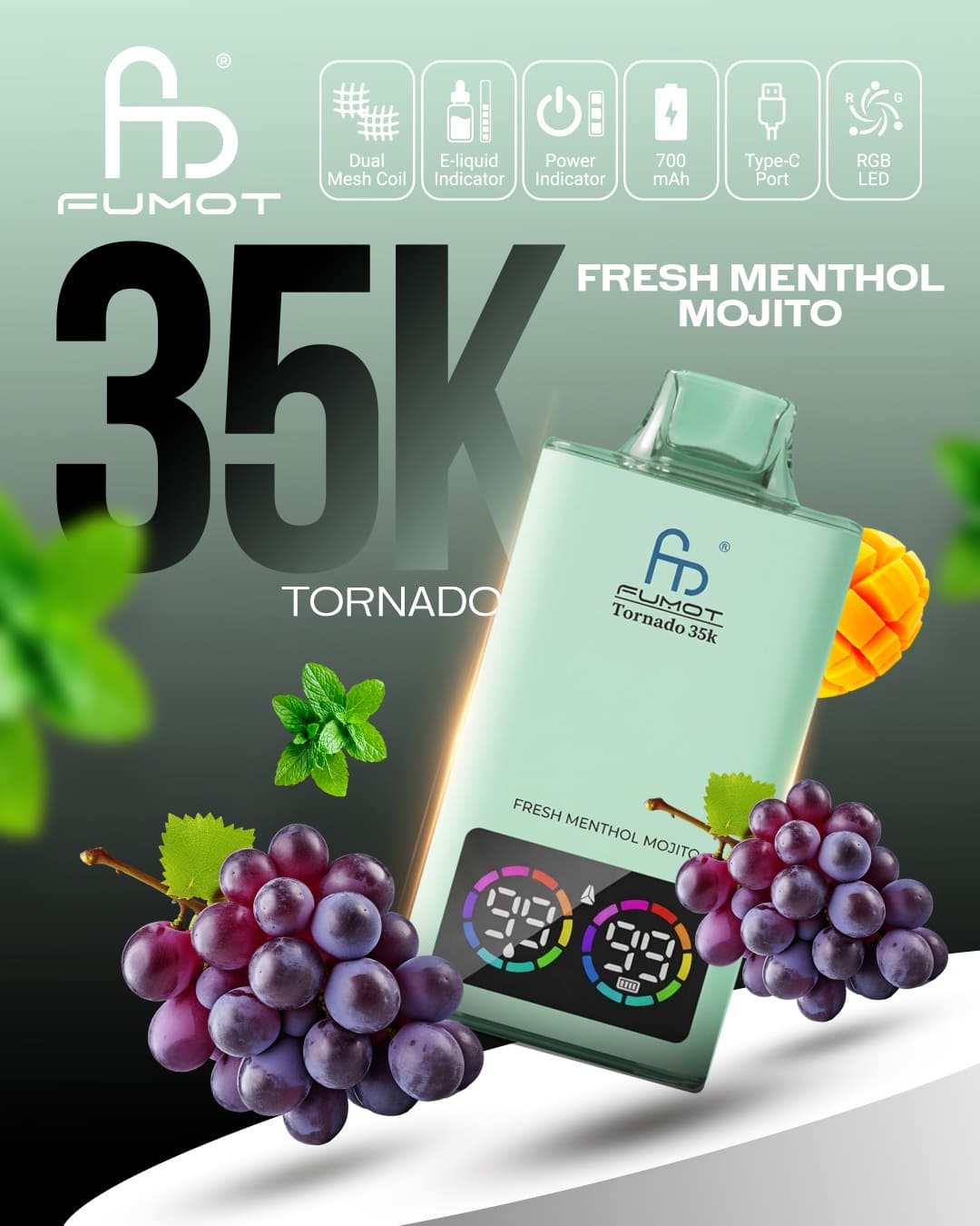 Fumot Tornado 35K - Fresh Menthol Mojito
