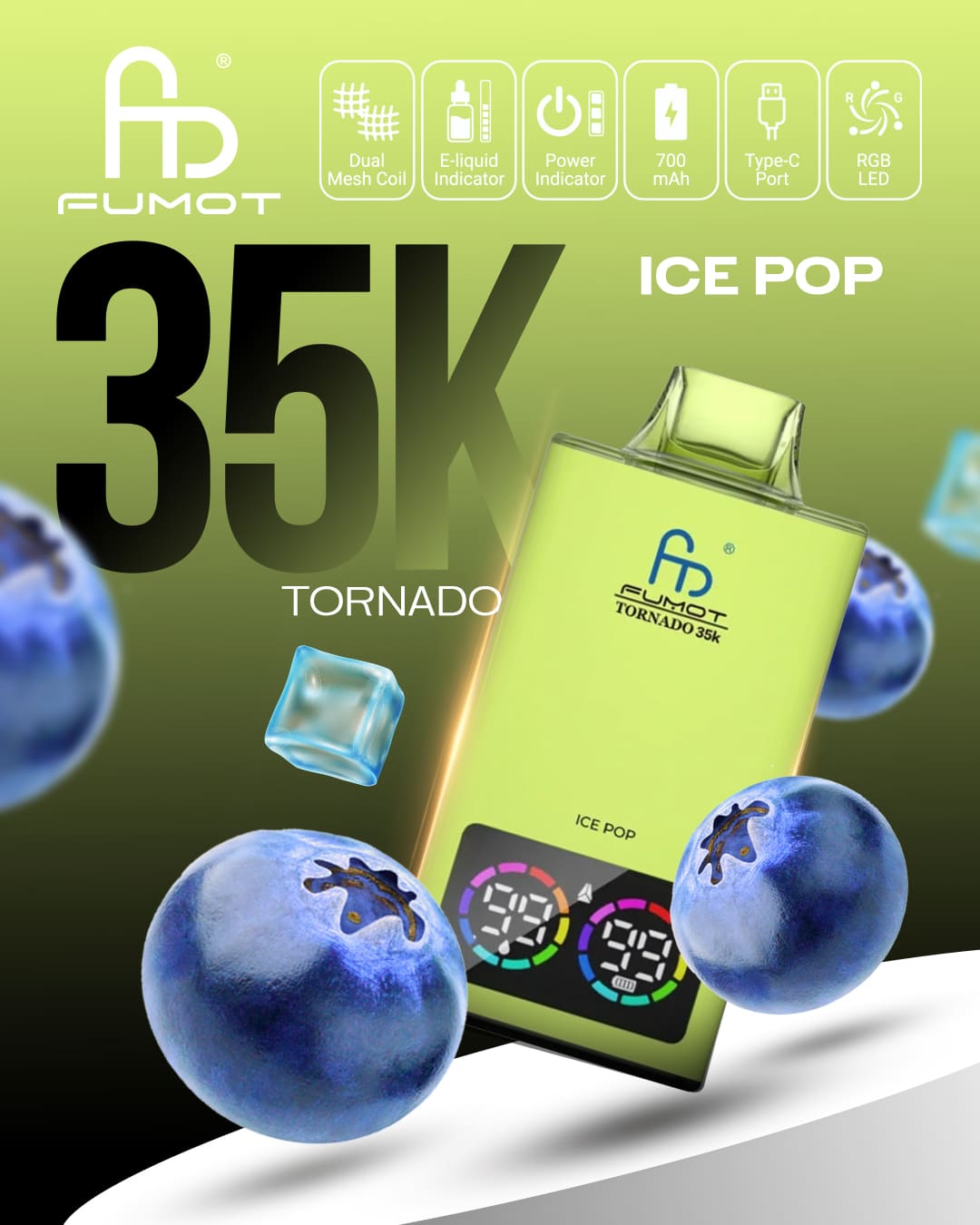 Fumot Tornado 35K - Ice Pop