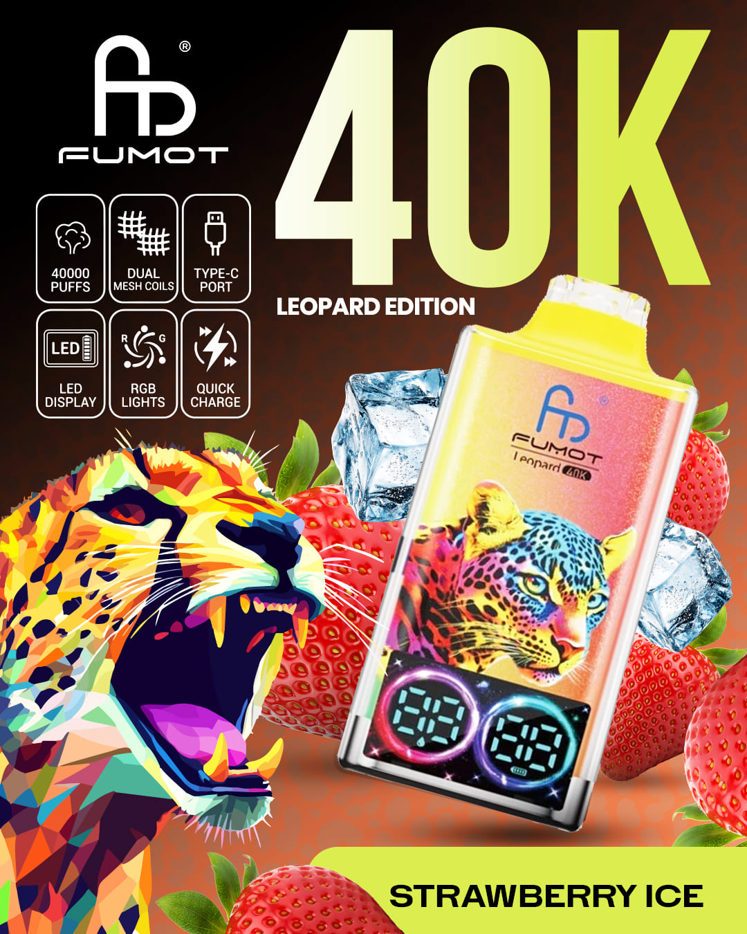Fumot Leopard 40K - Strawberry Ice