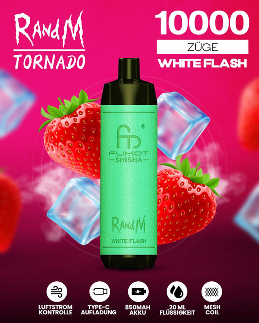 RandM Shisha 10000 - White Flash