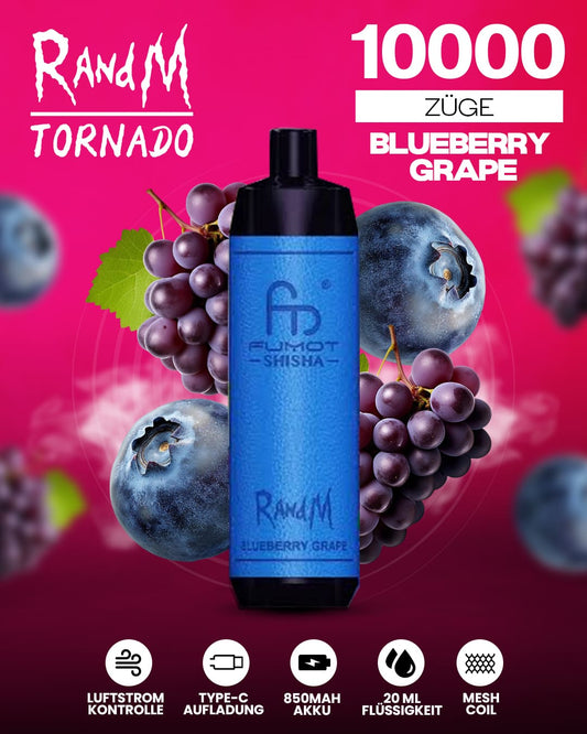 RandM Shisha 10000 - Blueberry Grape