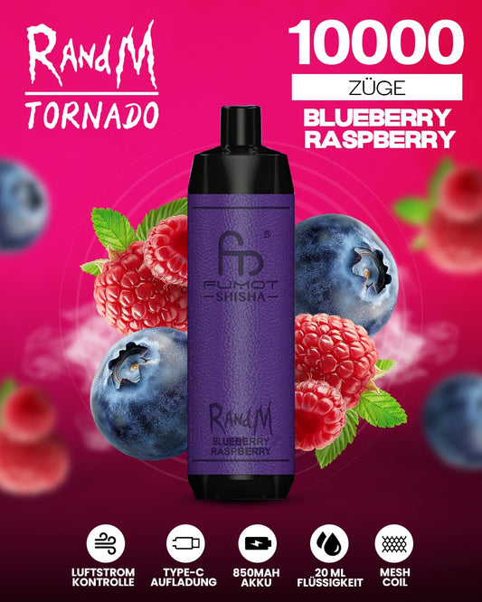 RandM Shisha 10000 - Blueberry Raspberry