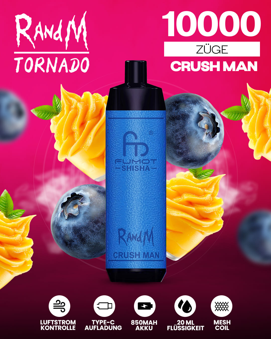 RandM Shisha 10000 - Cush Man