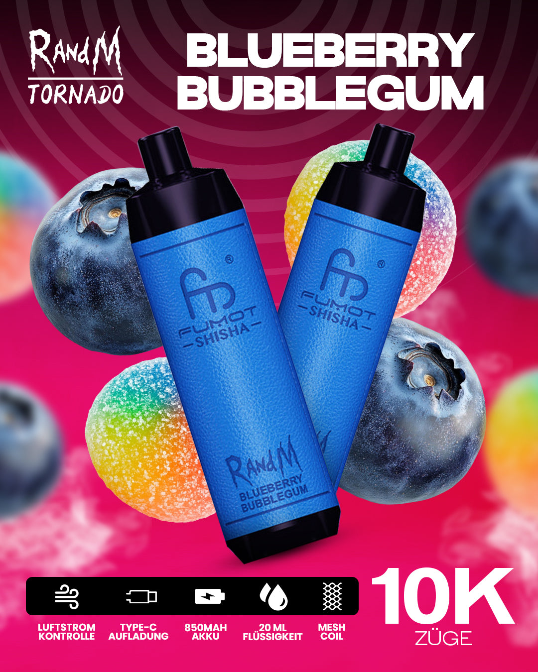 Blueberry Grape - RandM Tornado Vape - Offizieller Store