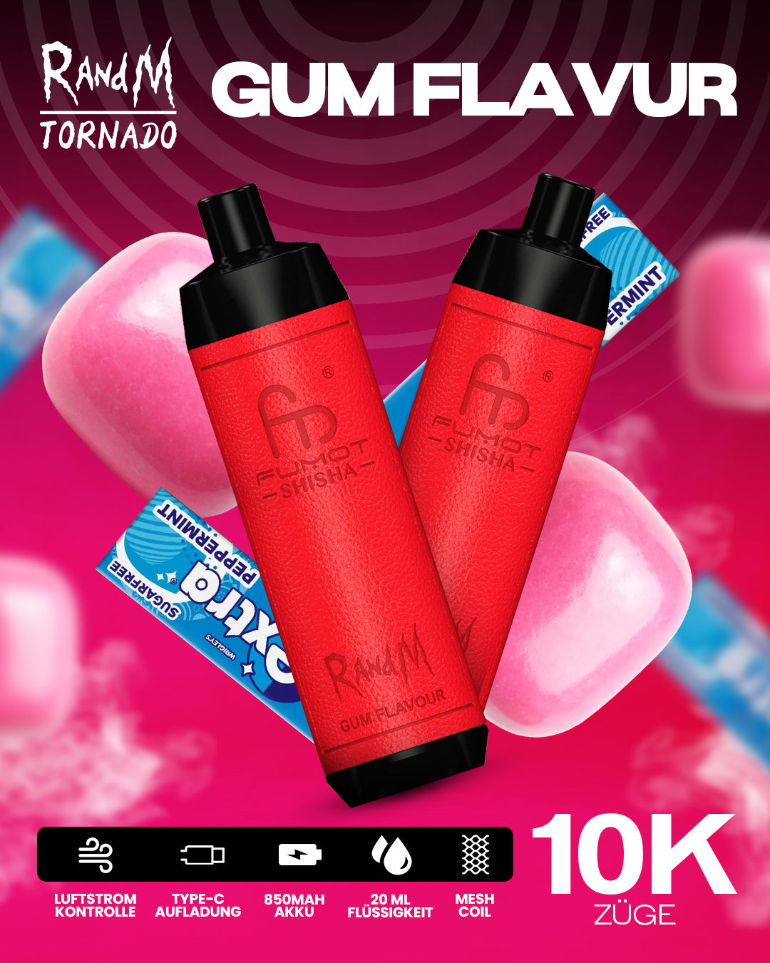 Gum Flavour - RandM Tornado Vape - Offizieller Store