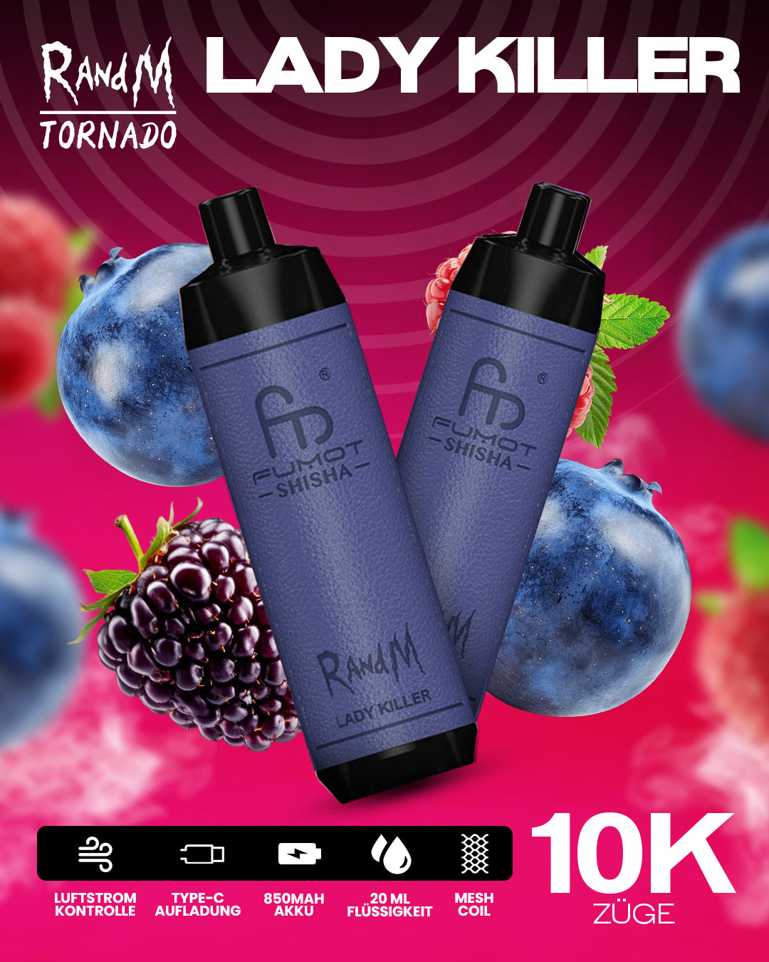 Lady Killer - RandM Tornado Vape - Offizieller Store