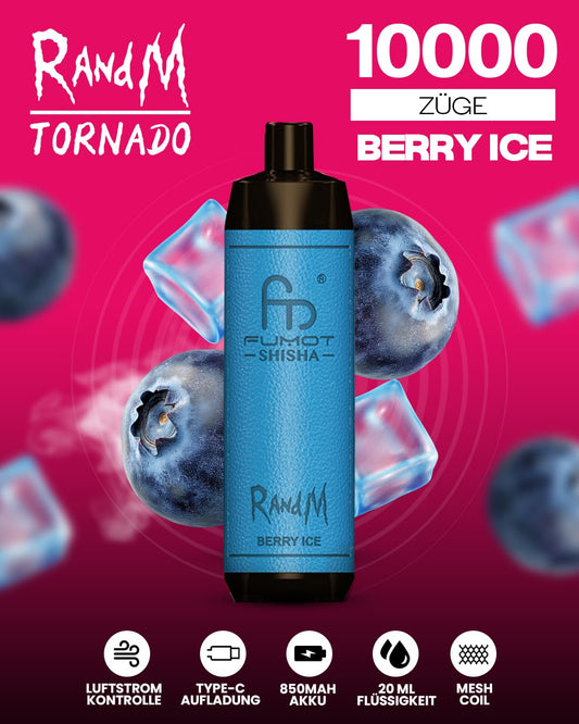 RandM Shisha 10000 - Berry Ice
