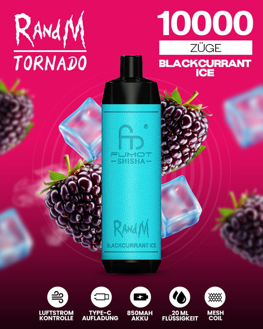 RandM Shisha 10000 - Blackcurrant Ice