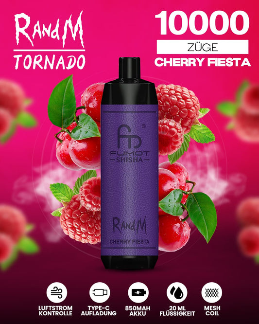 RandM Shisha 10000 - Cherry Fiesta