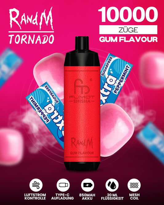 RandM Shisha 10000 - Gum Flavour