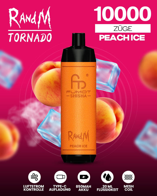 RandM Shisha 10000 - Peach Ice