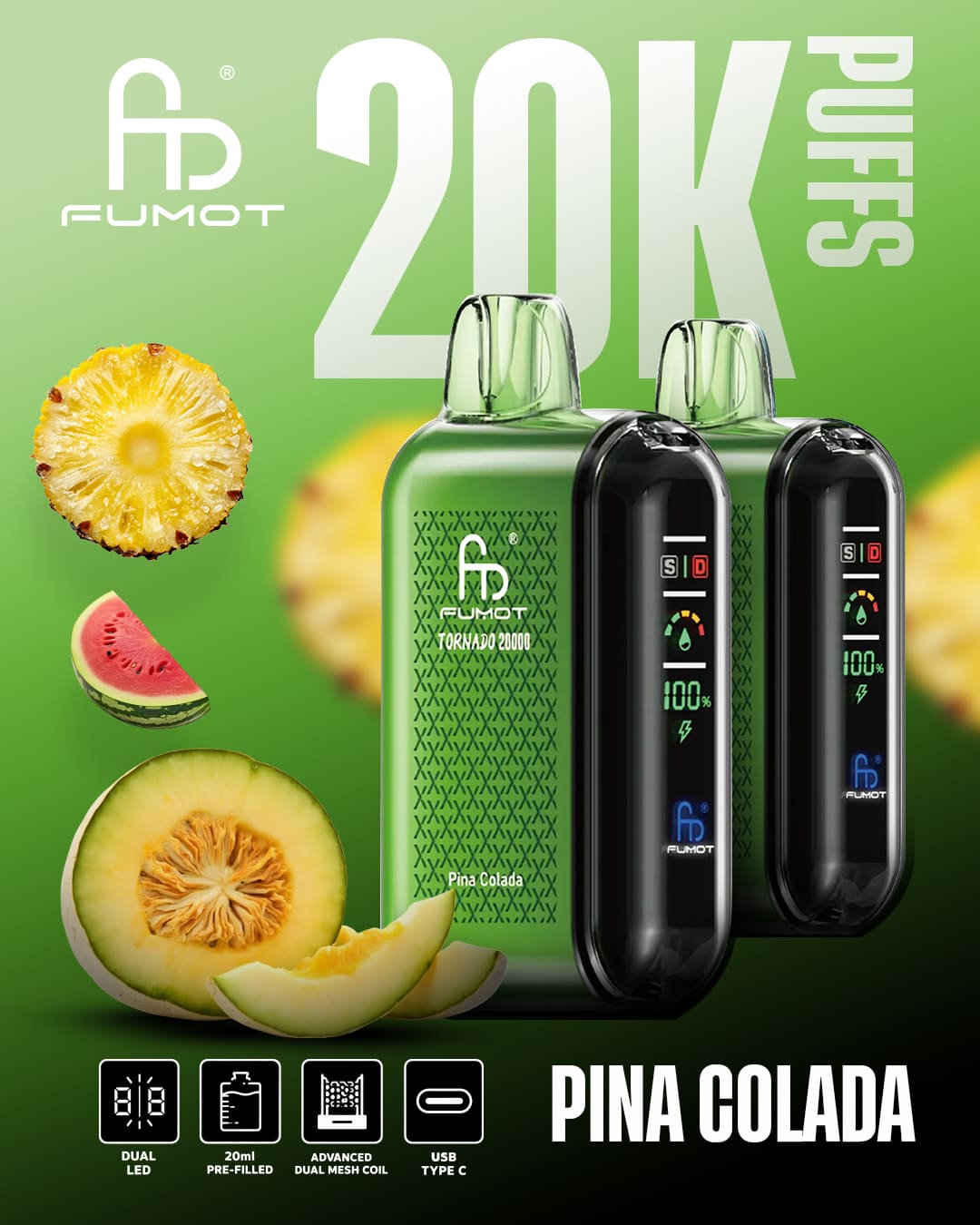 Tornado Vape 20000 - Pina Colada