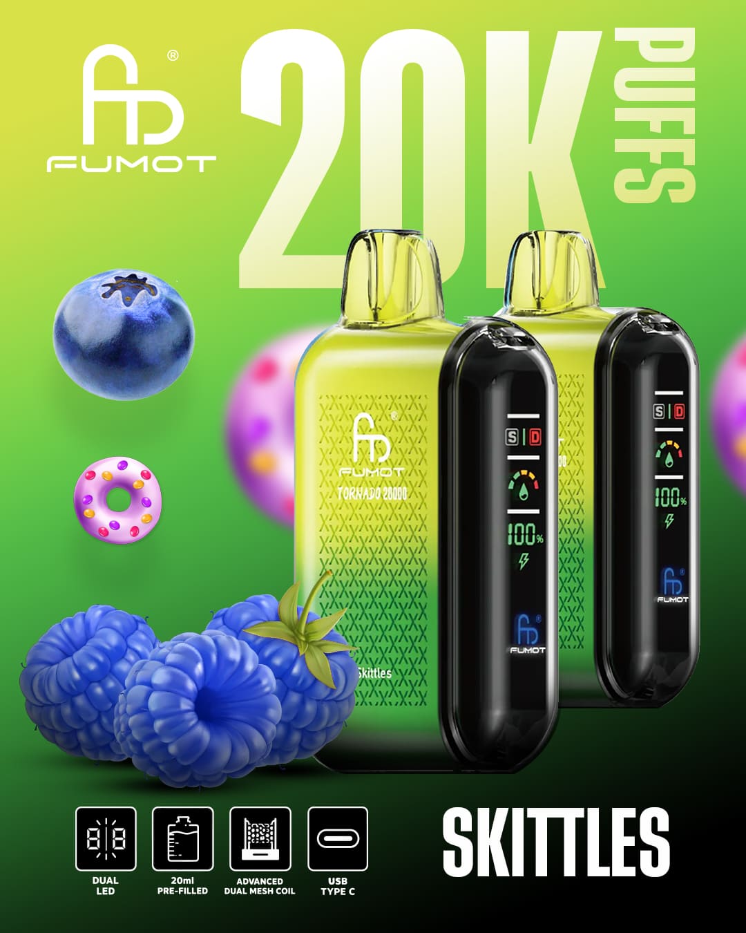 Tornado Vape 20000 - Skittles