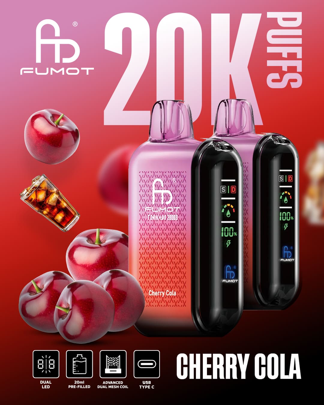 Tornado Vape 20000 - Cherry Cola