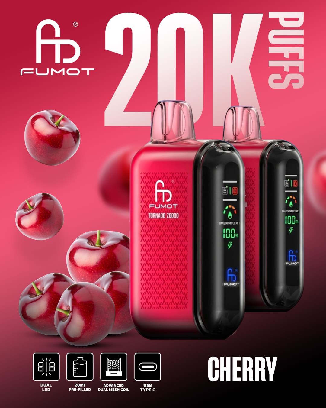 Tornado Vape 20000 - Cherry