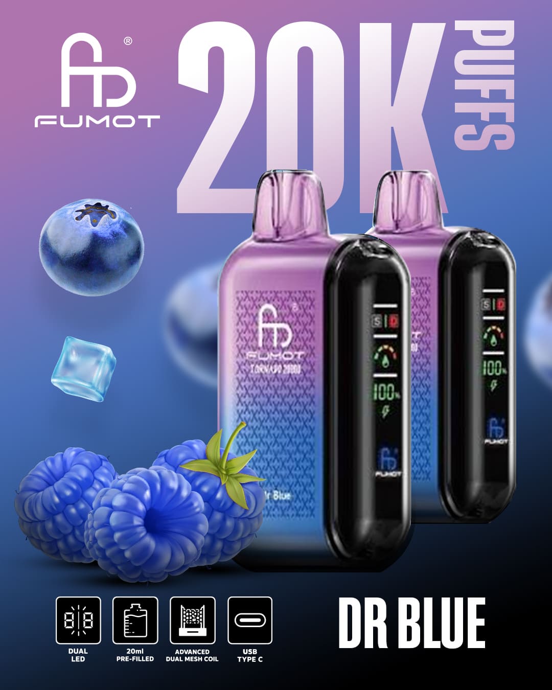 Tornado Vape 20000 - Mr. Blue