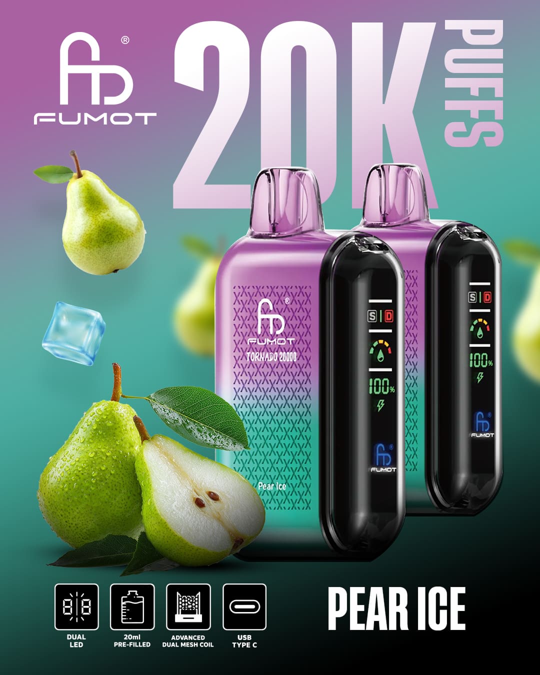 Tornado Vape 20000 - Pear Ice