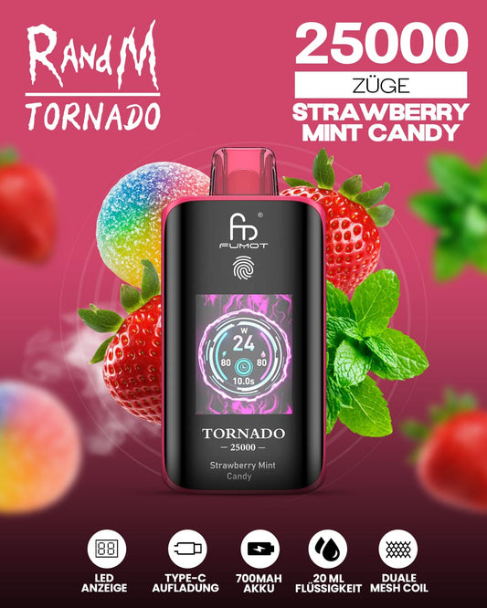 Tornado Vape 25000 - Strawberry Mint Candy