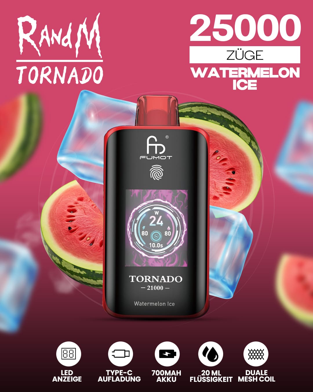 Tornado Vape 25000 - Watermelon Ice