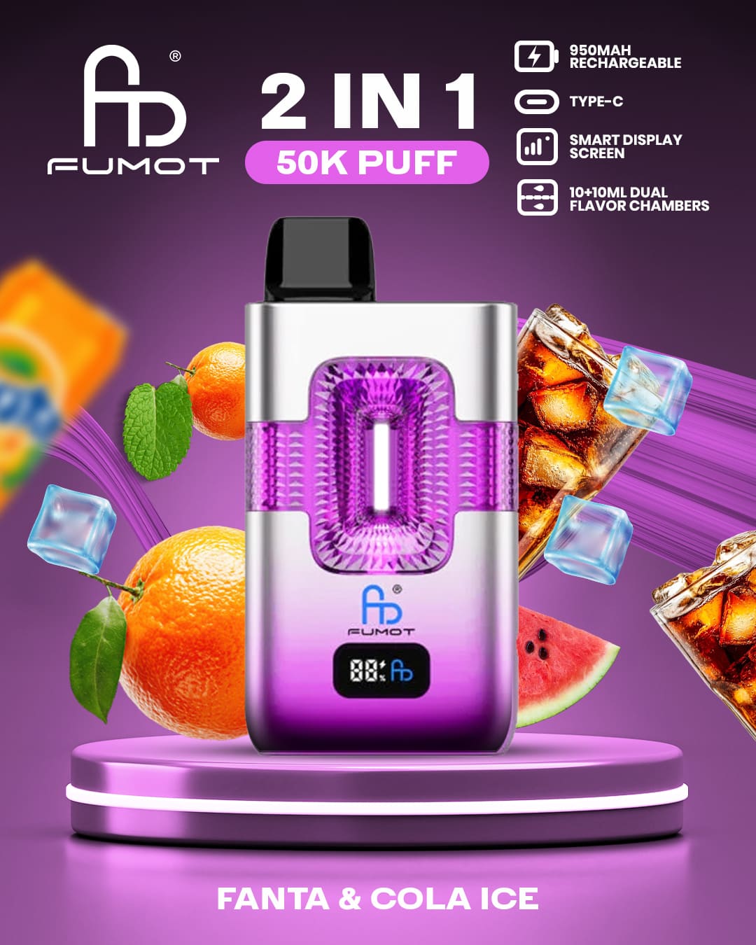 Tornado Vape 50000 2in1 - Fanta & Cola Ice