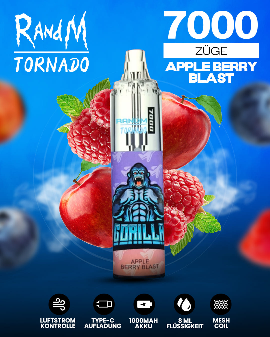 Tornado Vape 7000 - Apple Berry Blast