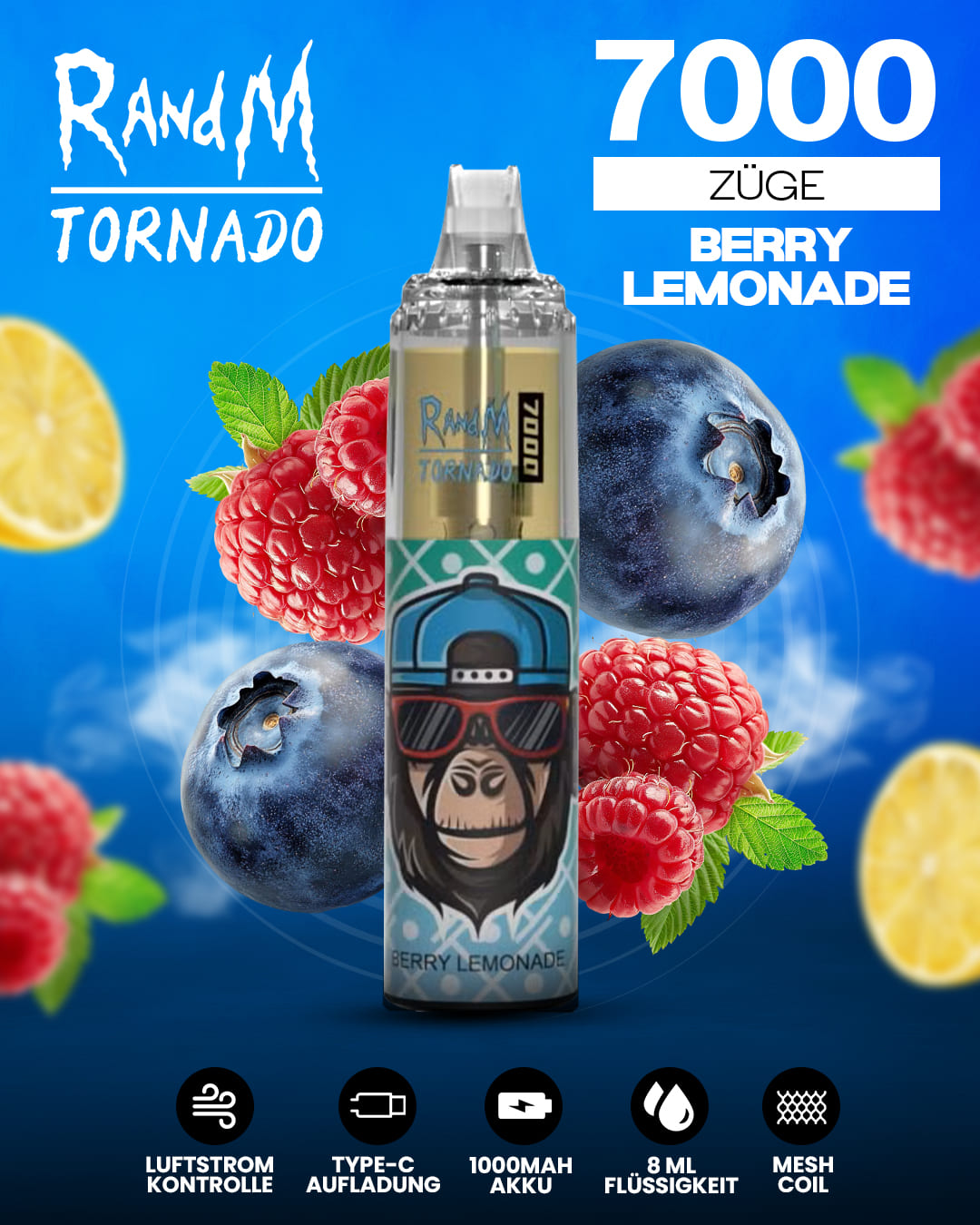 Tornado Vape 7000 - Berry Lemonade