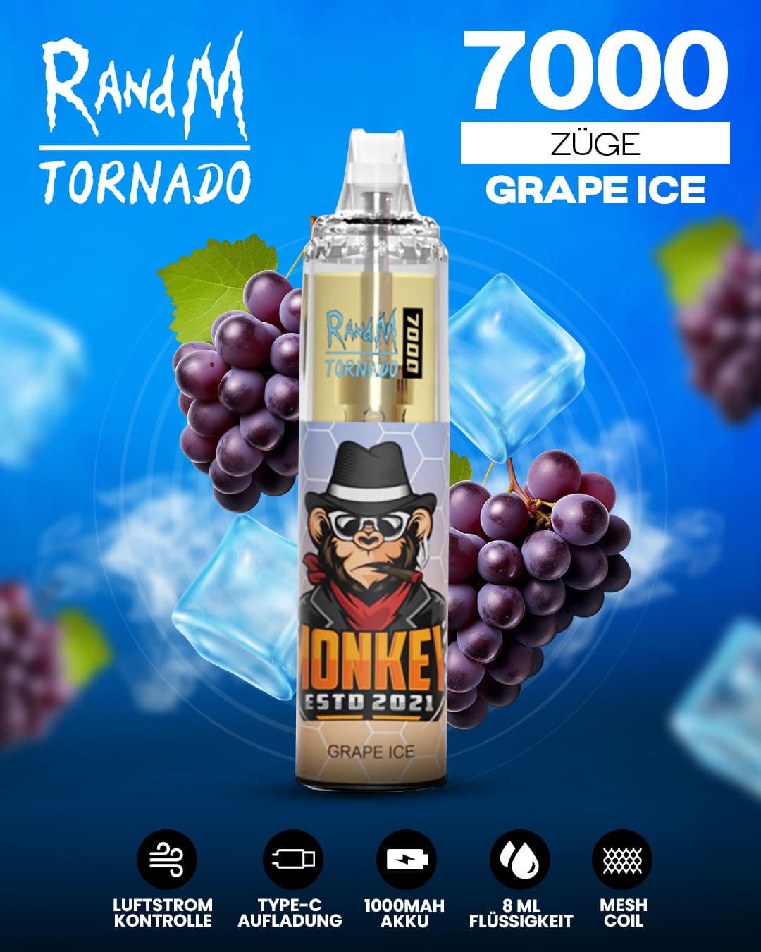 Tornado Vape 7000 - Grape Ice