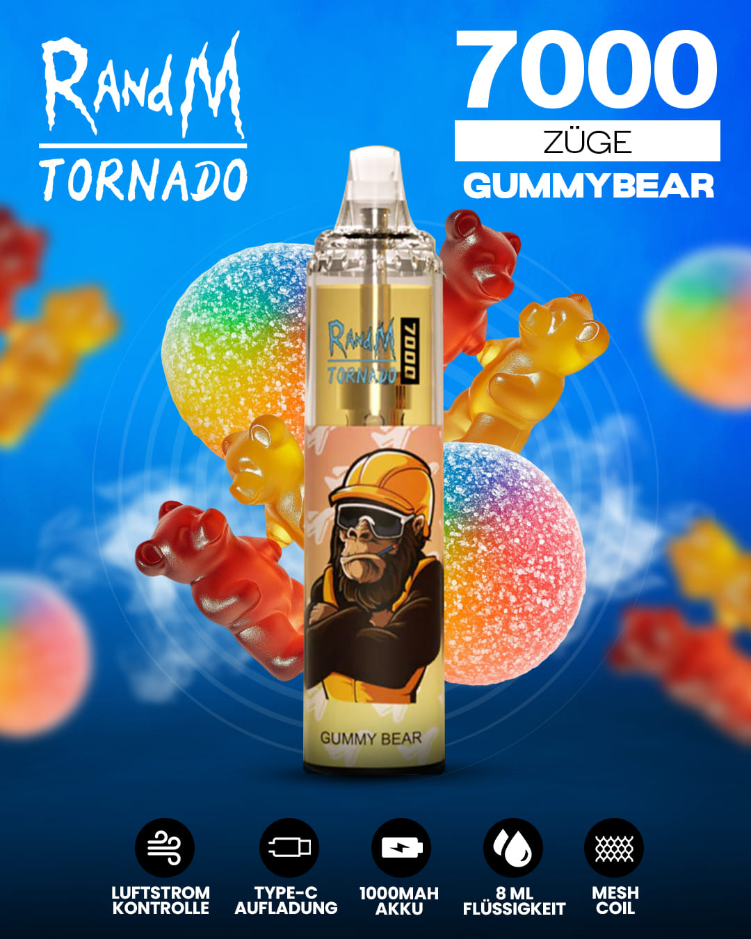 Tornado Vape 7000 - Gummy Bear