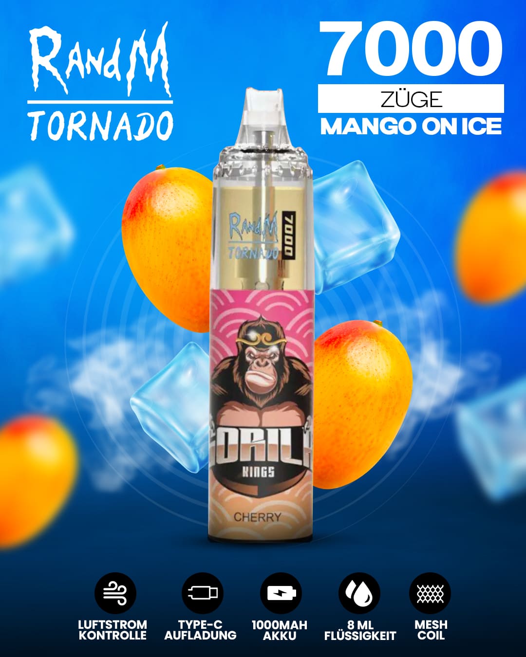 Tornado Vape 7000 - Mango On Ice