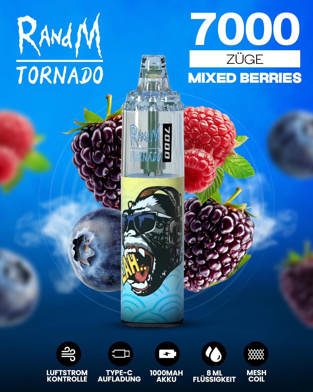 Tornado Vape 7000 - Mixed Berries