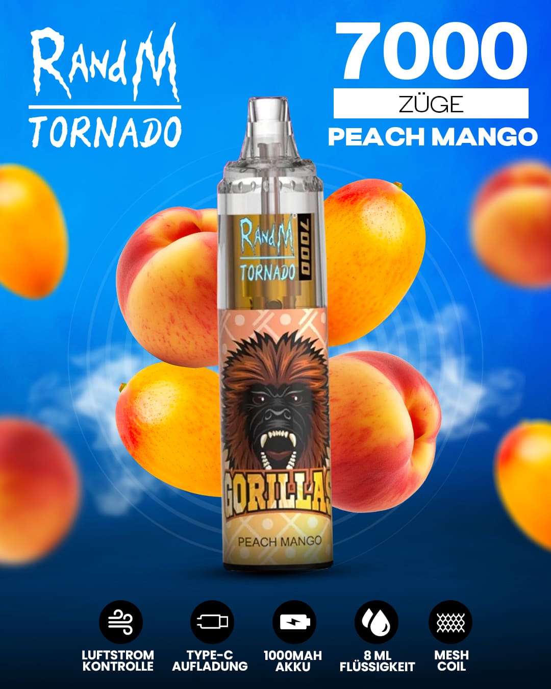 Tornado Vape 7000 - Peach Mango