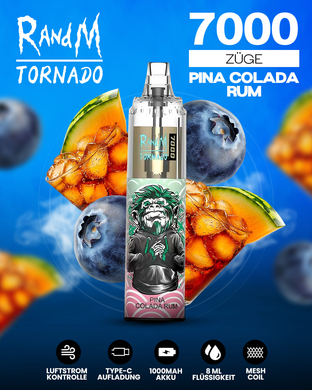 Tornado Vape 7000 - Pina Colada Rum