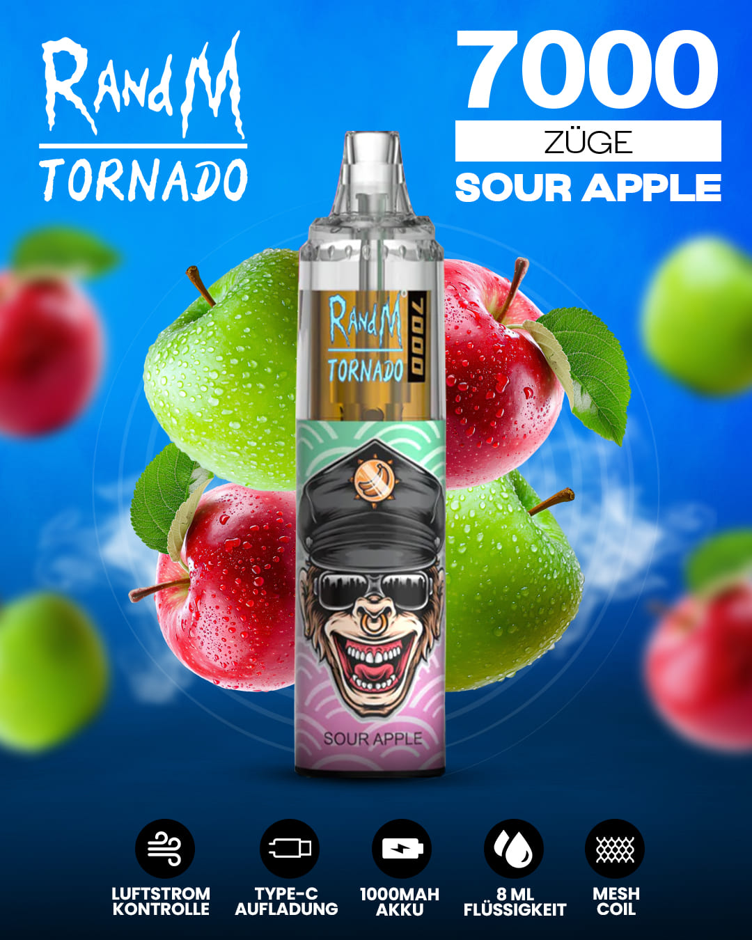Tornado Vape 7000 - Sour Apple
