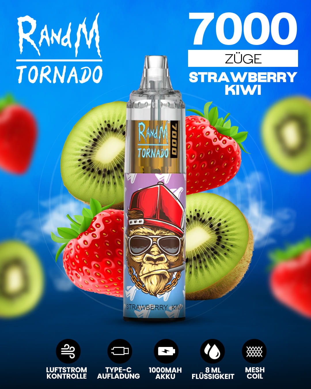 Tornado Vape 7000 - Strawberry Kiwi
