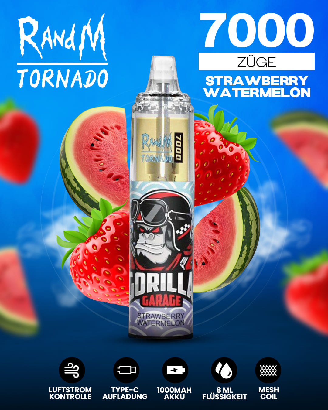 Tornado Vape 7000 - Strawberry Watermelon