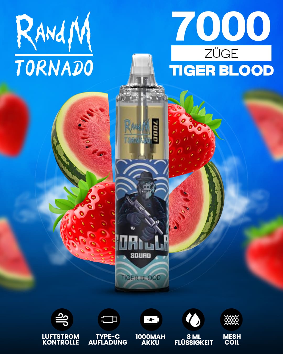 Tornado Vape 7000 - Tiger Blood
