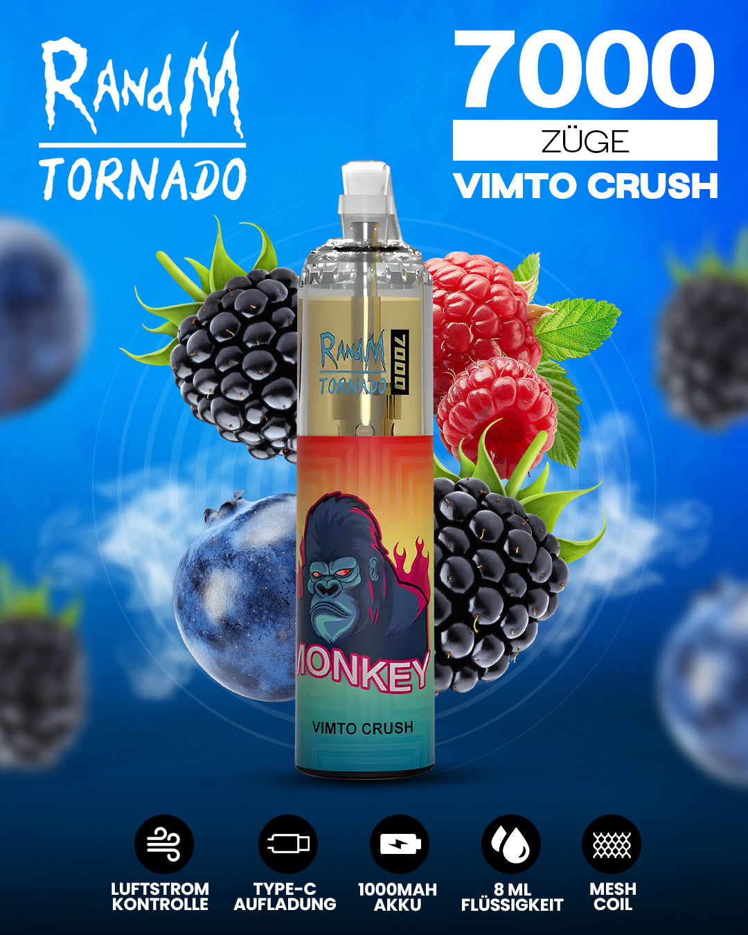 Tornado Vape 7000 - Vimto Crush