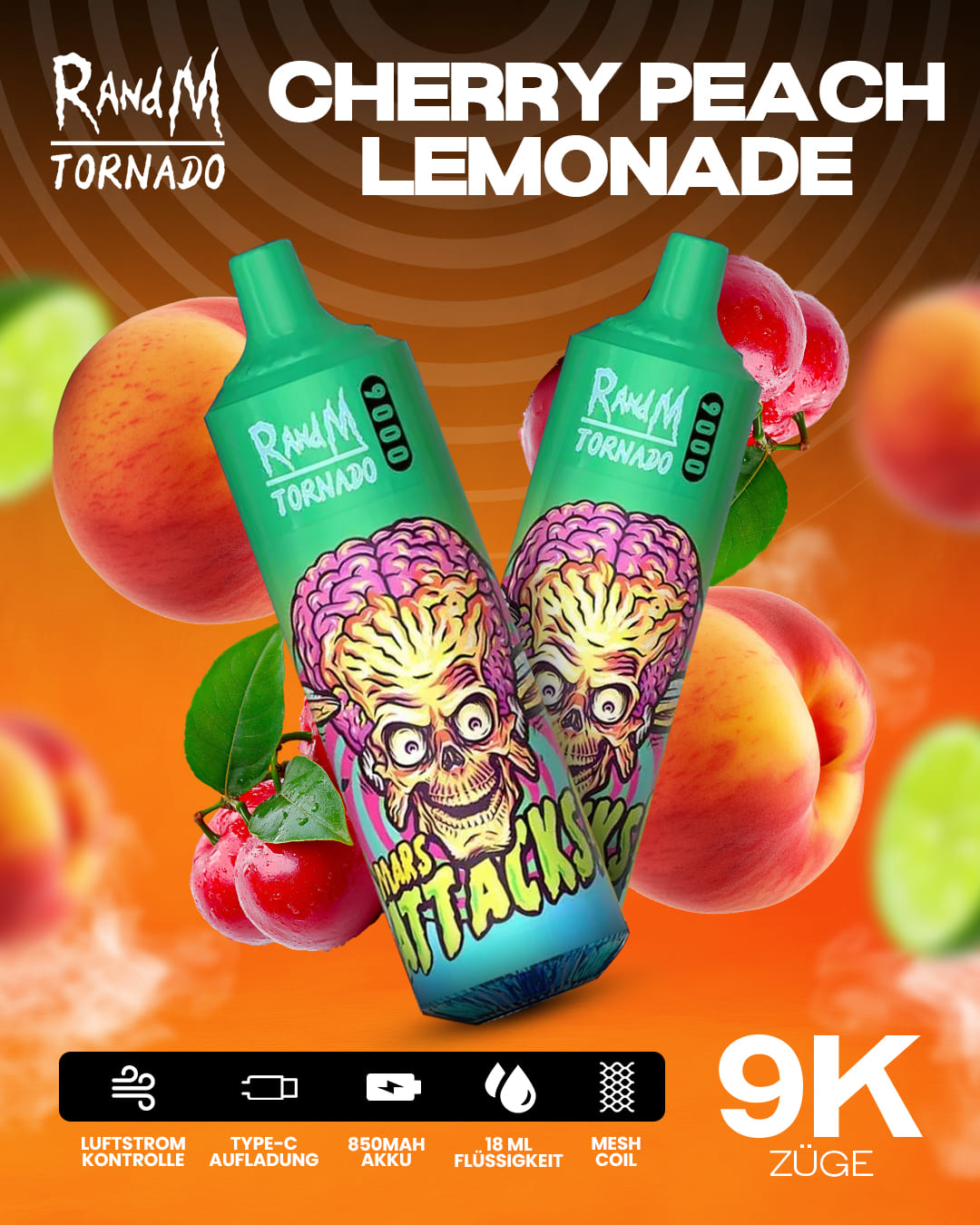 Tornado Vape 9000 - Cherry Peach Lemonade