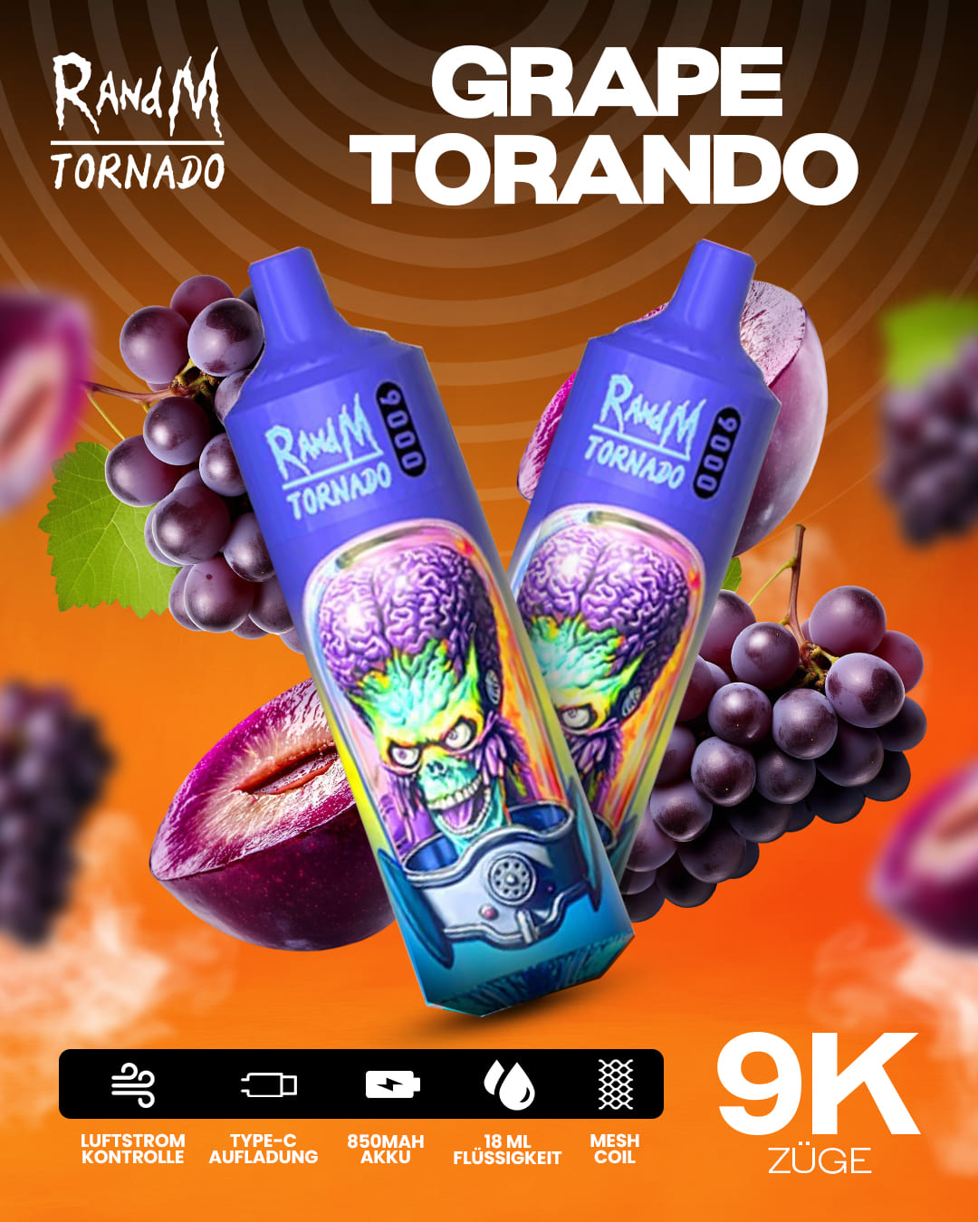 Tornado Vape 9000 - Grape