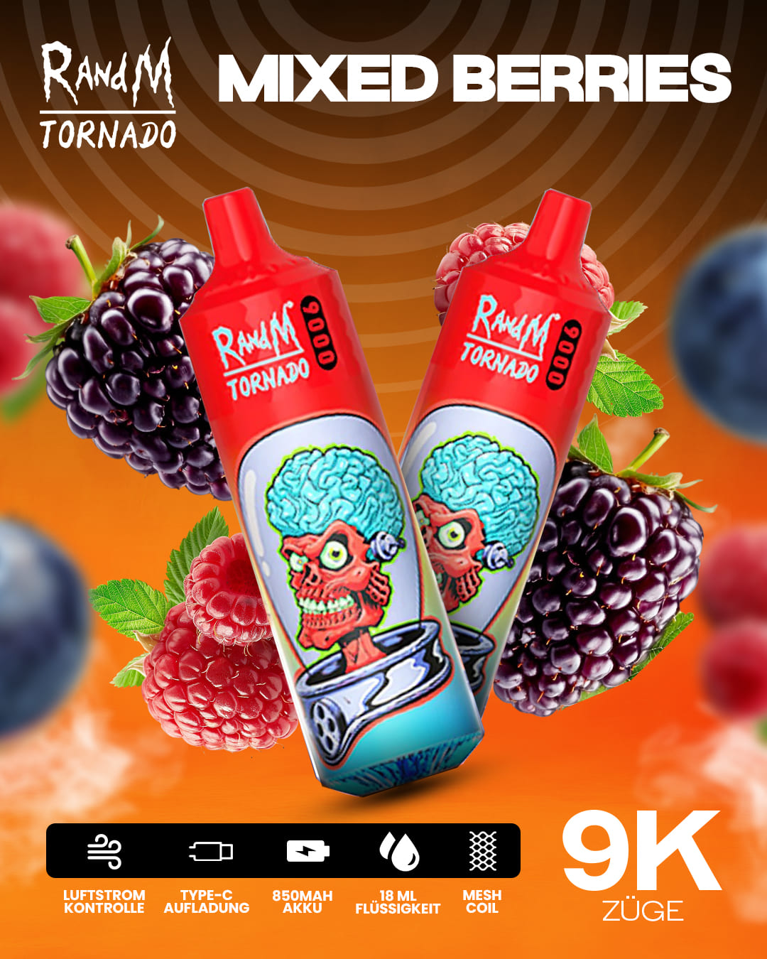 Tornado Vape 9000 - Mixed Berries