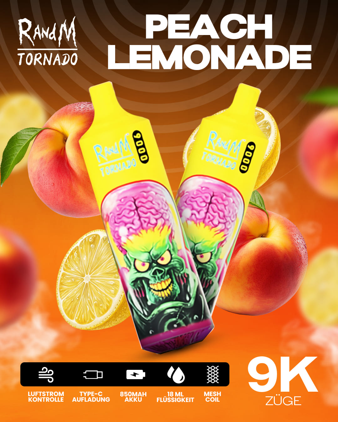 Tornado Vape 9000 - Peach Lemonade