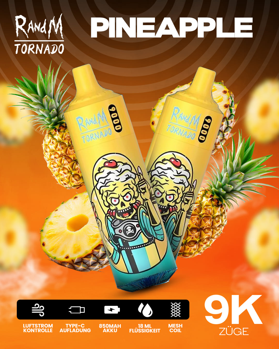 Tornado Vape 9000 - Pineapple